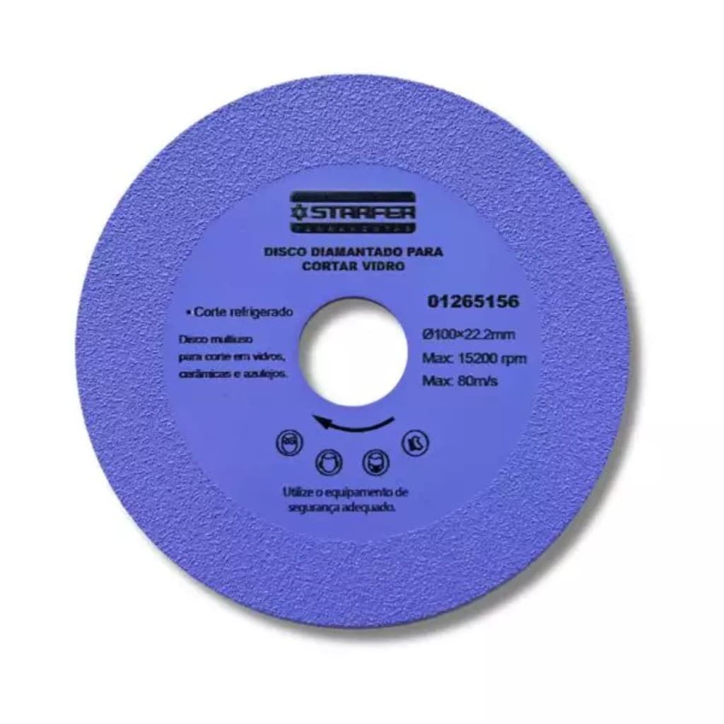 Disco Diamantado para Corte de Vidro 100X22 - Starfer - 1 Unid.