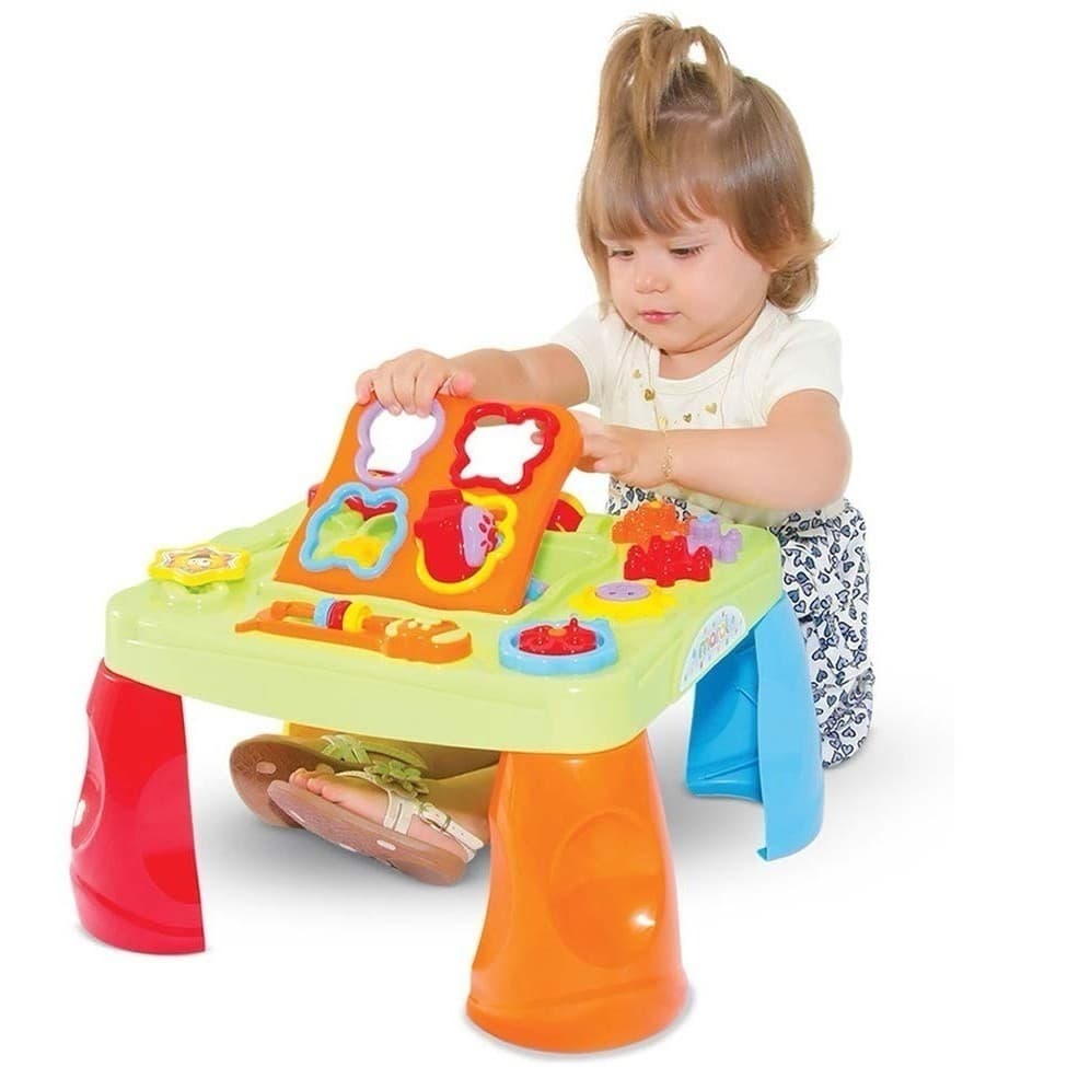 Mesinha Didatica Infantil Mesa Criativa Com Som Pedagogica - Maral Brinquedos