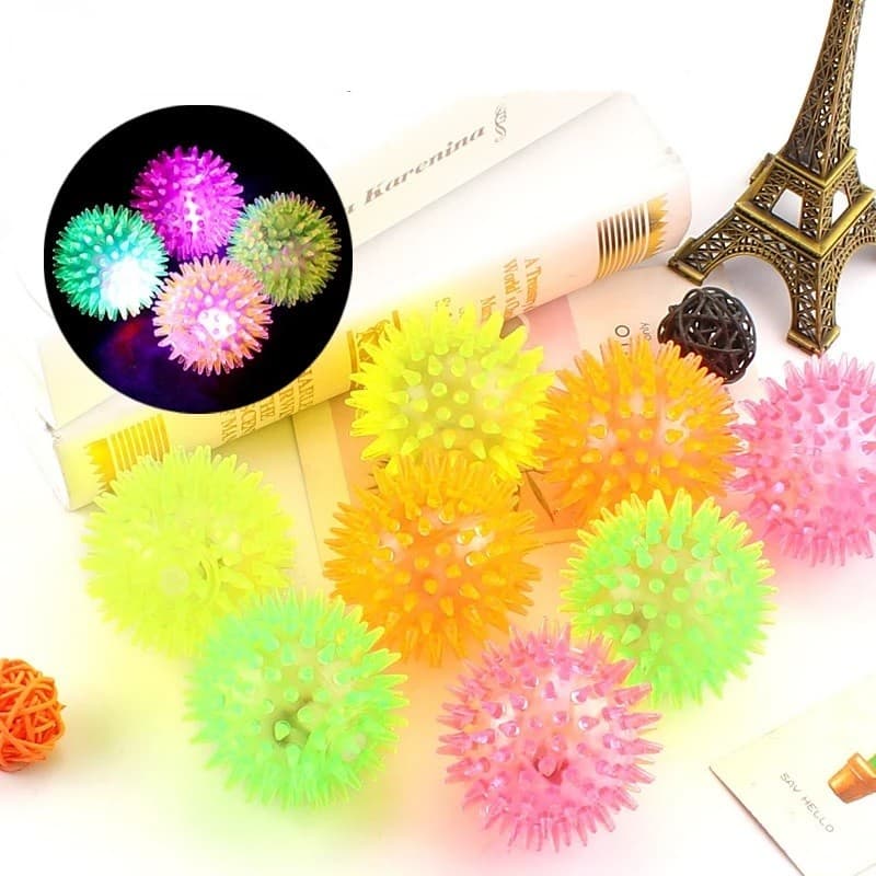 Brinquedo Pet Bola Bolinha Led colorida Brinquedo cães Cachorros Gatos Bolinha pisca pisca ouriço