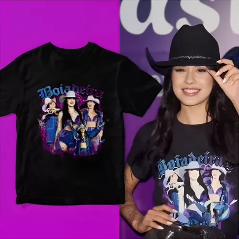 Camiseta Ana Castela Boiadeira 100% Algodão Blusa Unissex Cantora Sertanejo Moda Country T-Shirt Estilosa