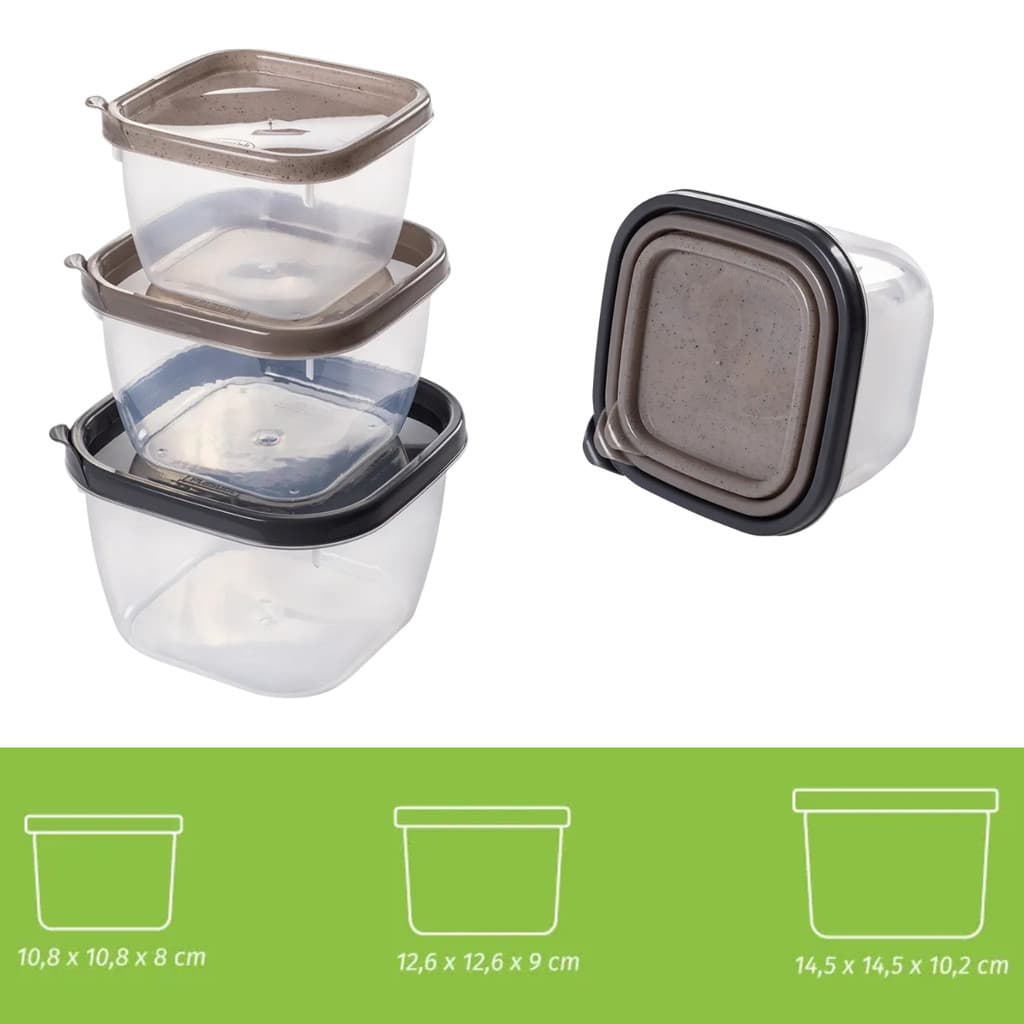 Kit 3 Potes Organizadores Empilháveis de Cozinha Alimentos Pode ir no Congelador e Microondas