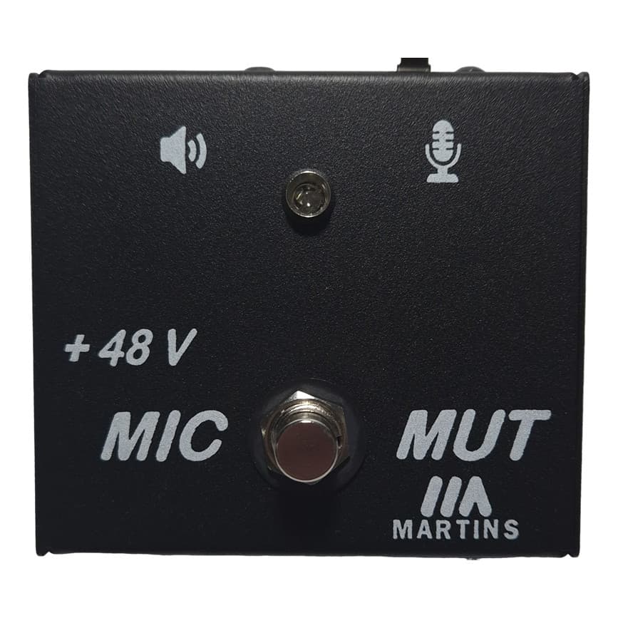 Pedal Micmut + 48 V Phantom Power Pedais Martins Mic Mut C/ Trava