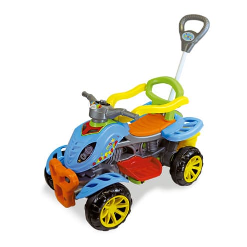 Carrinho De Passeio Infantil Quadriciclo Colorido Maral Cor Azul Verde Dia Das Crianças Presente