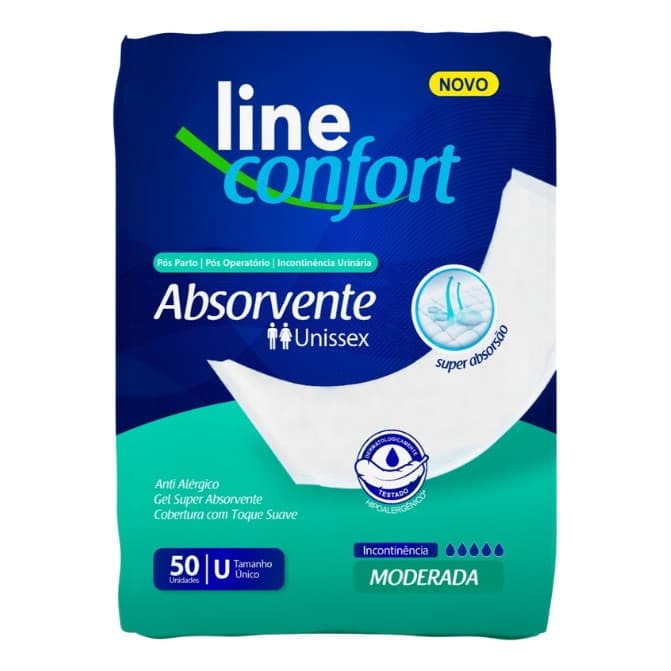 Absorvente Geriátrico Pós Operatório Pós Parto Line Confort