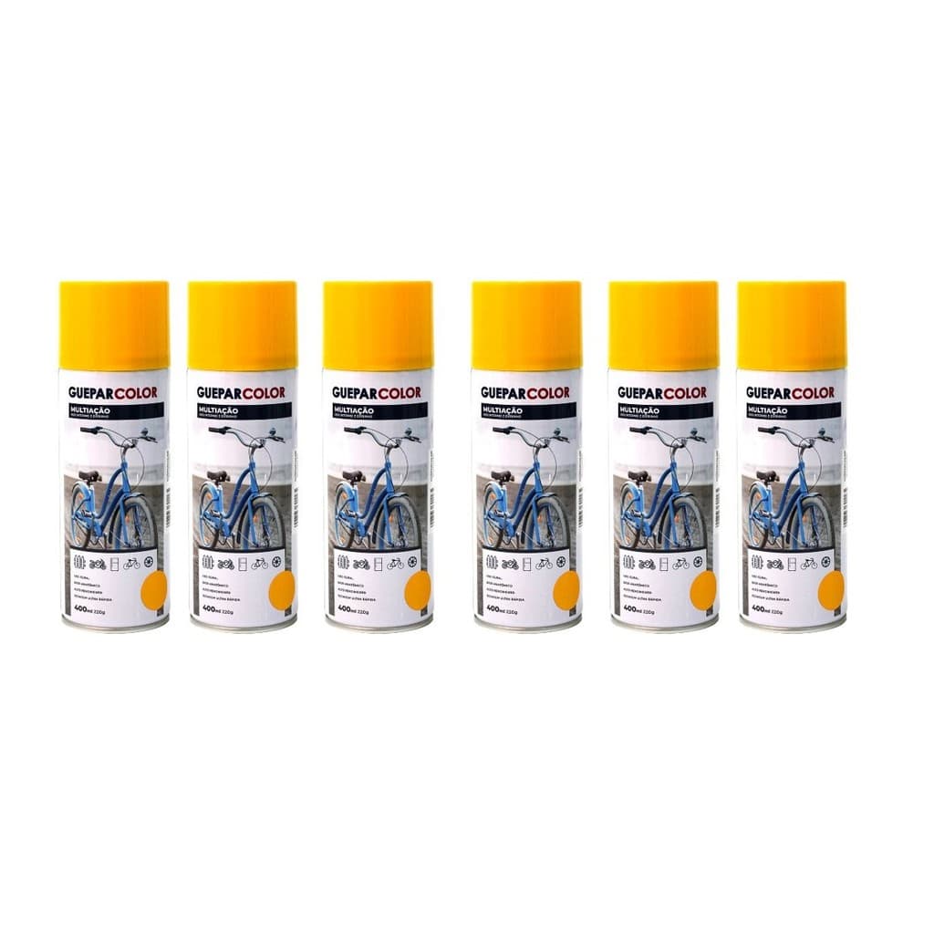 Tinta Spray Gueparcolor Multiação Amarelo - 6 Un