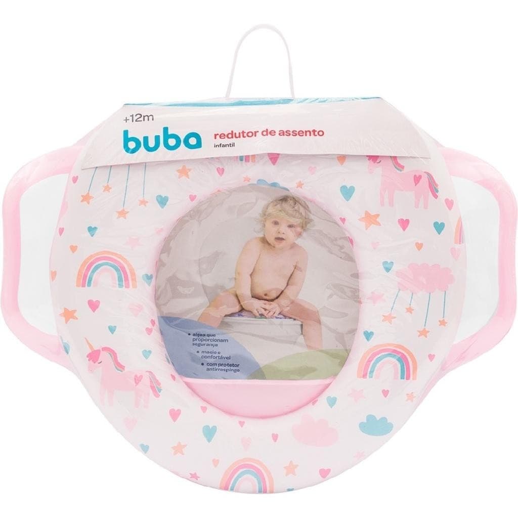 Assento Sanitário Bebê Rosa - Redutor Unicórnio