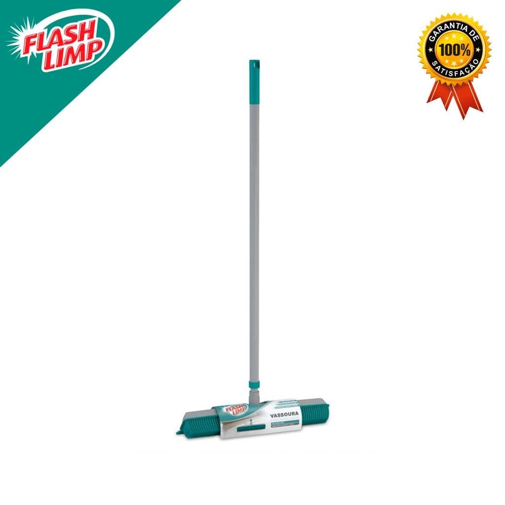 Vassoura Emborracha Multiuso Rodo 2 Em 1 Carpetes Pisos E Tapetes Flash Limp FLP6132