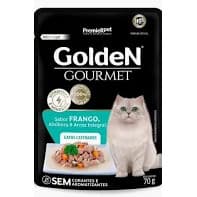 Ração Úmida Sachê Golden Gourmet  Gatos Castrados Frango 70g