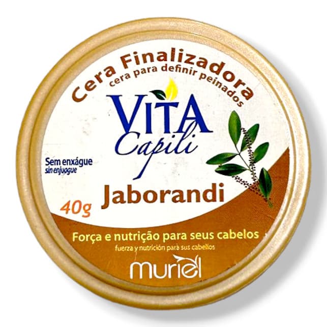 Cera Finalizadora Capilar Vita Capili Jaborandi 40g Muriel - Força e Nutrição para Cabelos Danificados