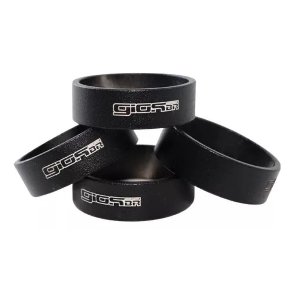 5x Anel Espaçador de guidão GIOS Alumínio 10mm Garfo Bike Anel Grafo Levanta Guidão Mesa