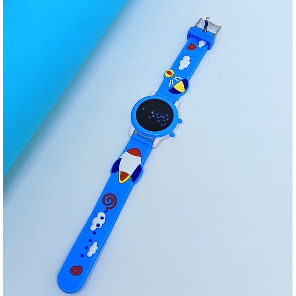 Relógio Infantil Digital Led Silicone Desenho animado 3D Avião Carro Esporte Relógios Crianças menino esportivo Fofos