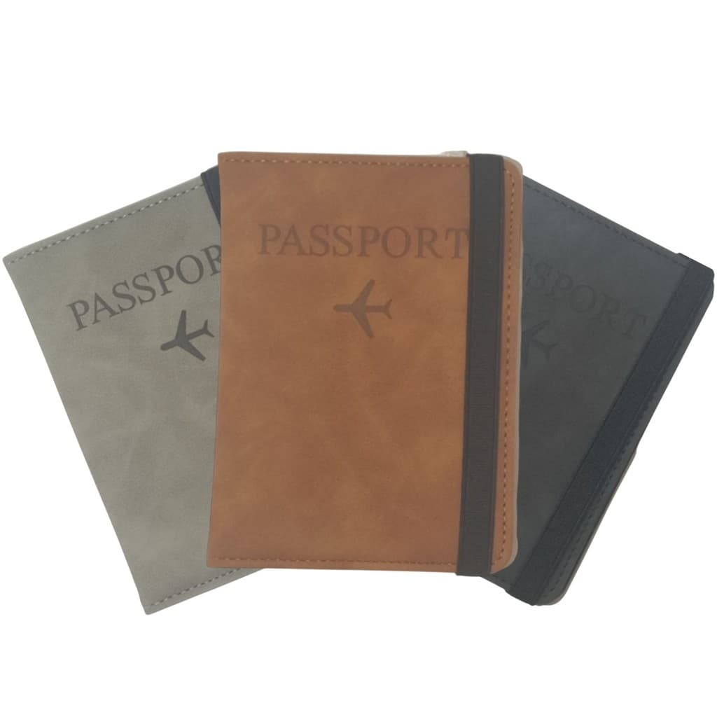 Kit 3 Porta Passaporte Chip Cartão Viagem Família Documento