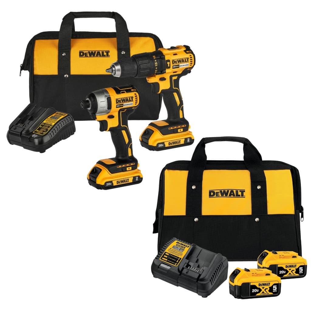 Combo Parafusadeira/Furadeira de Impacto 1/2" + Parafusadeira de Impacto 1/4"  Baterias  Carregadores - DCK276D2-BR