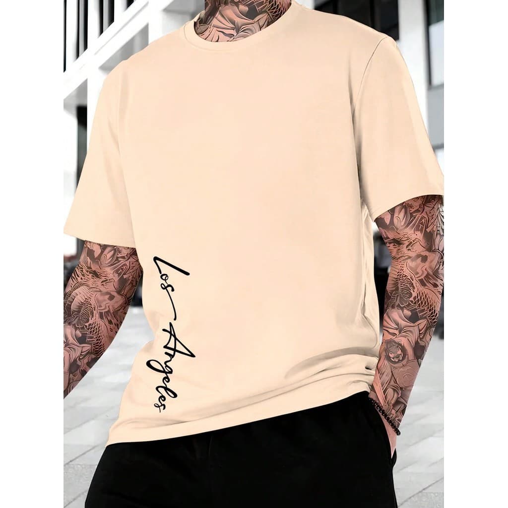 Camiseta Streetwear Unissex 100% Algodão Masculina e Feminina Estampada Los Angeles New Camisa Premium