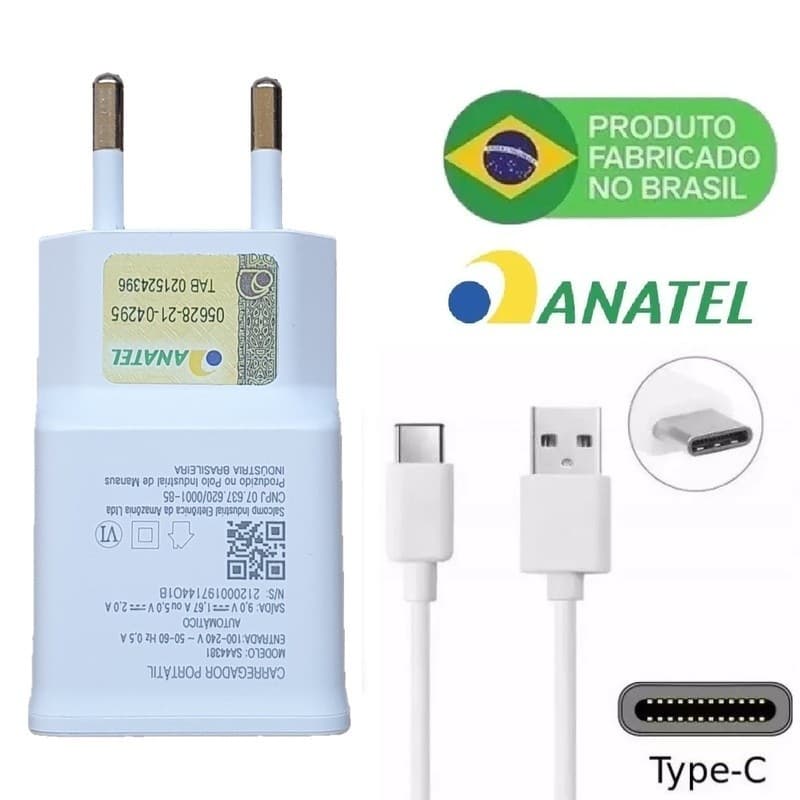 Carregador Tipo C Turbo Compatível com A20 A21S A22 A30 A30S A31 A50 A51 A70 A71 A80 A81 S22 Plus