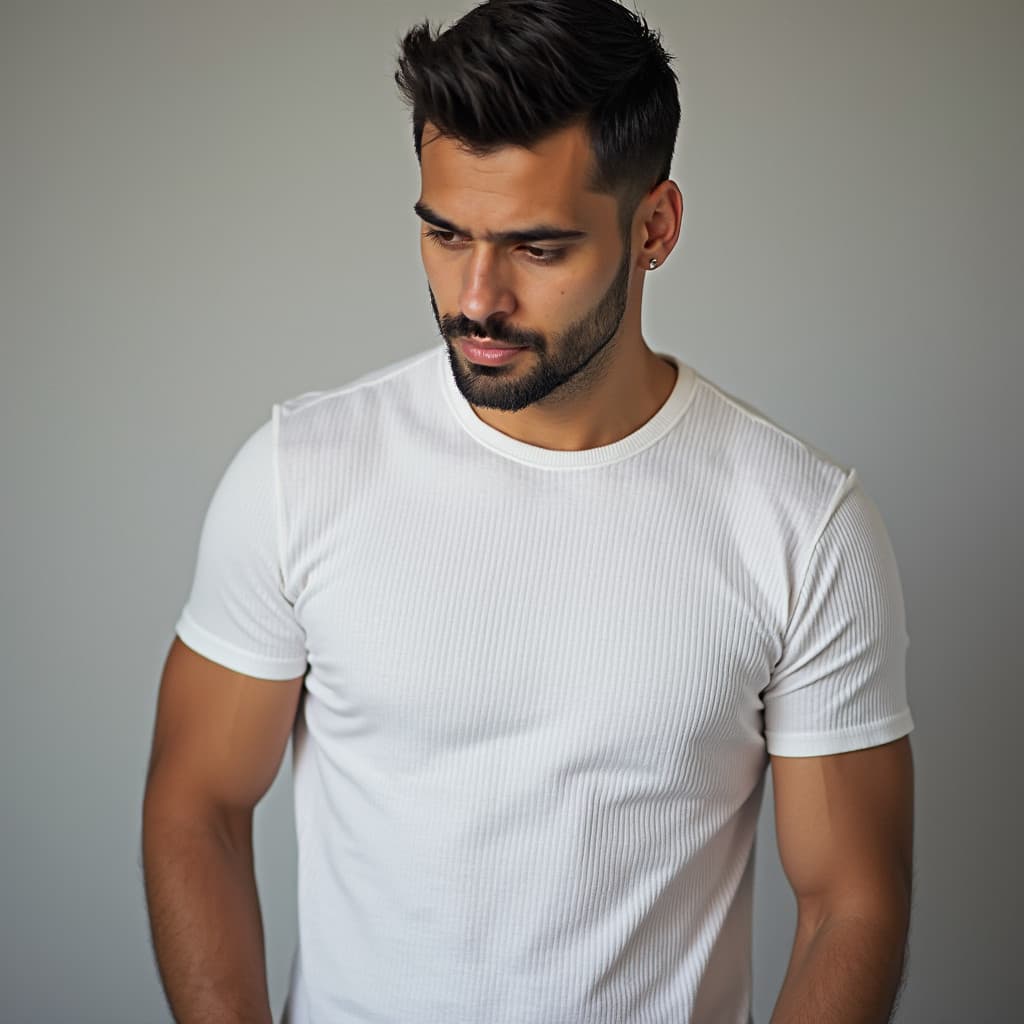 Camiseta Camisa Premium Canelada Lisa Slim Casual Estilo Americana Importada