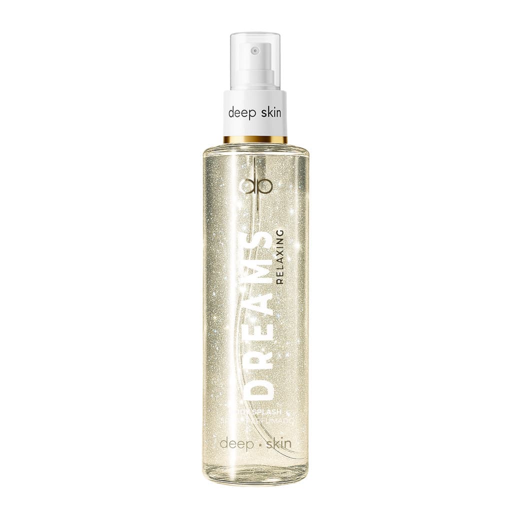 Body Splash Dreams Relaxante Glow 250ml – Fragrância Floral Frutada com Brilho Prateado | Deep Skin