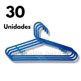 Cabide Kit 30un Cabides Adulto Resistente Expositor Para Roupas