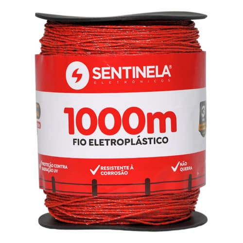 Fio Eletroplástico Para Cerca Eletrica Sentinela Inox Garantia 3 Anos - 1000mt