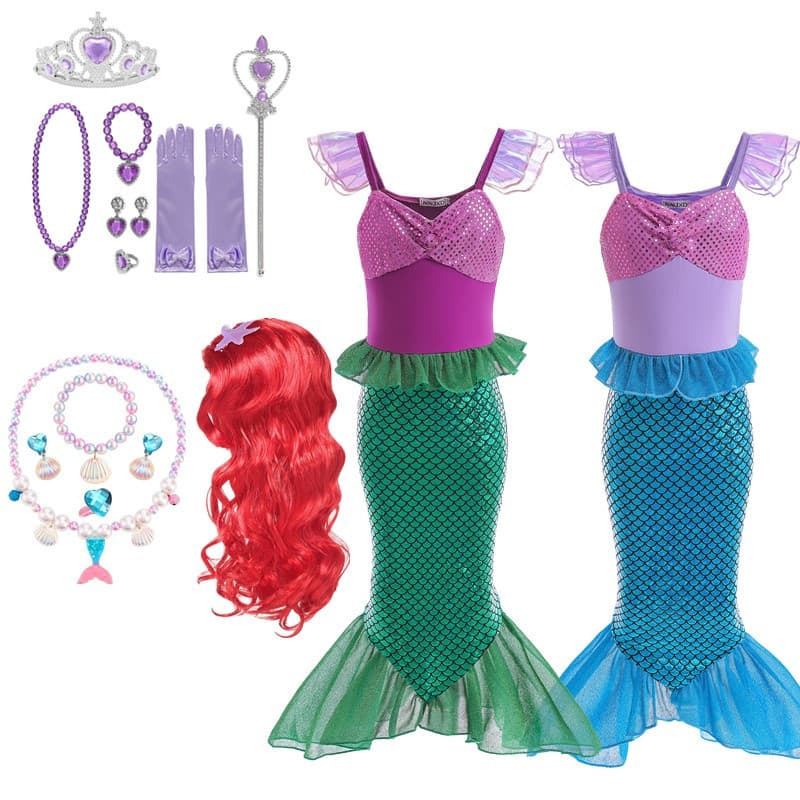 Kids Girl  Princess Dress Children Set Festa De Halloween Vestir Roupa De Performance Cosplay Costume