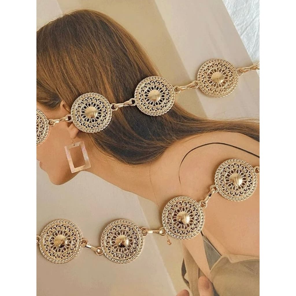 Moda Cinto De Moeda Das Mulheres Vestido De Ouro Prata Estilo Cinto De Metal Cinto