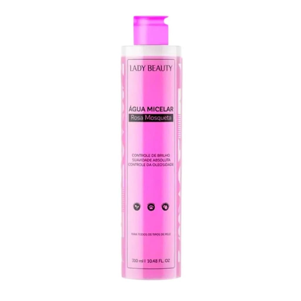 Água Micelar Rosa Mosqueta Limpeza e Hidratação 310ml