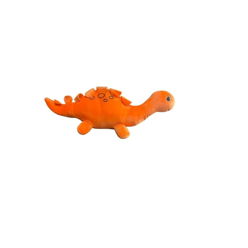 Pelúcia naninha dinossauro laranja grande macio baby 60cm