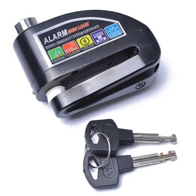 Cadeado Trava Disco C/ Alarme Cadeado Antifurto Freio Moto Universal
