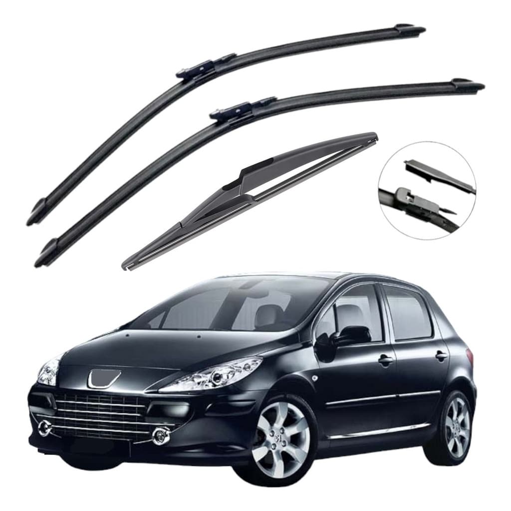 Palhetas Limpador Parabrisa Peugeot 307 2006 2007 2008 2009 2010 2011 2012 Silicone
