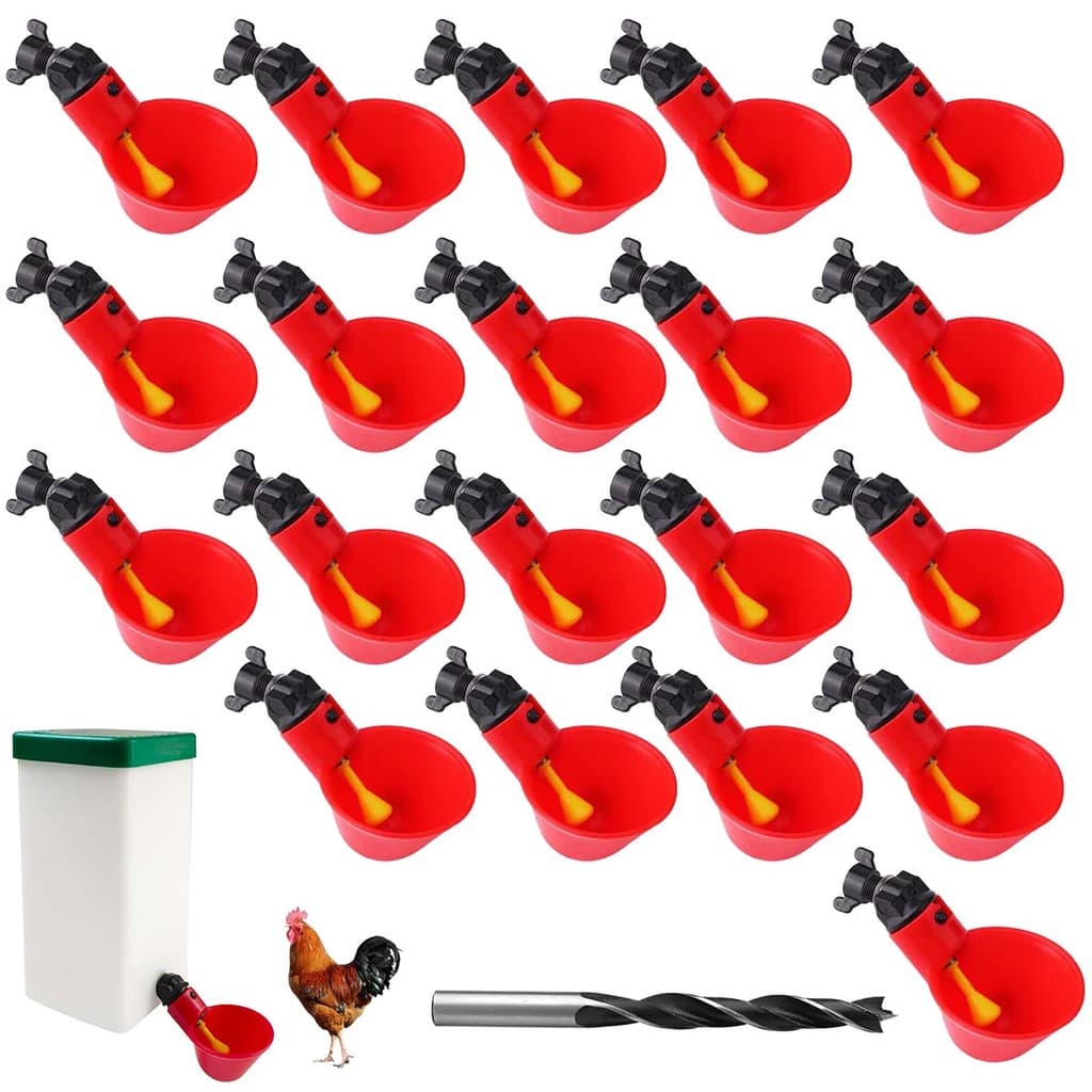 20x Copos automáticos bebedouro de água bebedouro de frango bebedouro de aves de capoeira