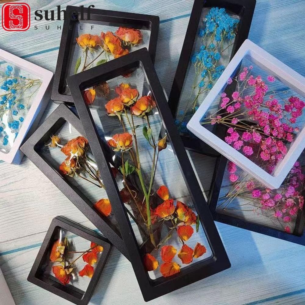 Caixa De Armazenamento De Moldura SUHELF , Porta-Retratos Transparente Preto E Branco , Quadrado De Joias DIY