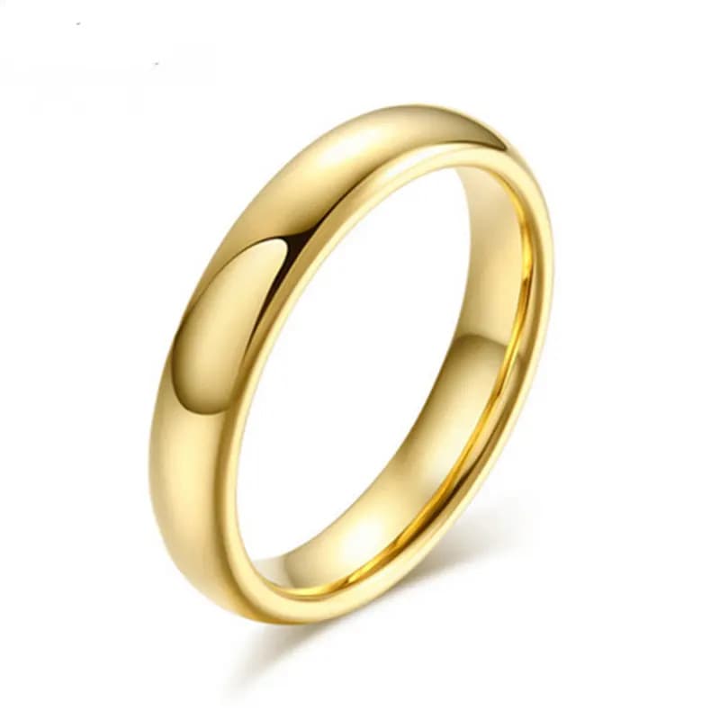 Aliança Casamento OURO 18K Banho 4mm Anatômicas Antialergica