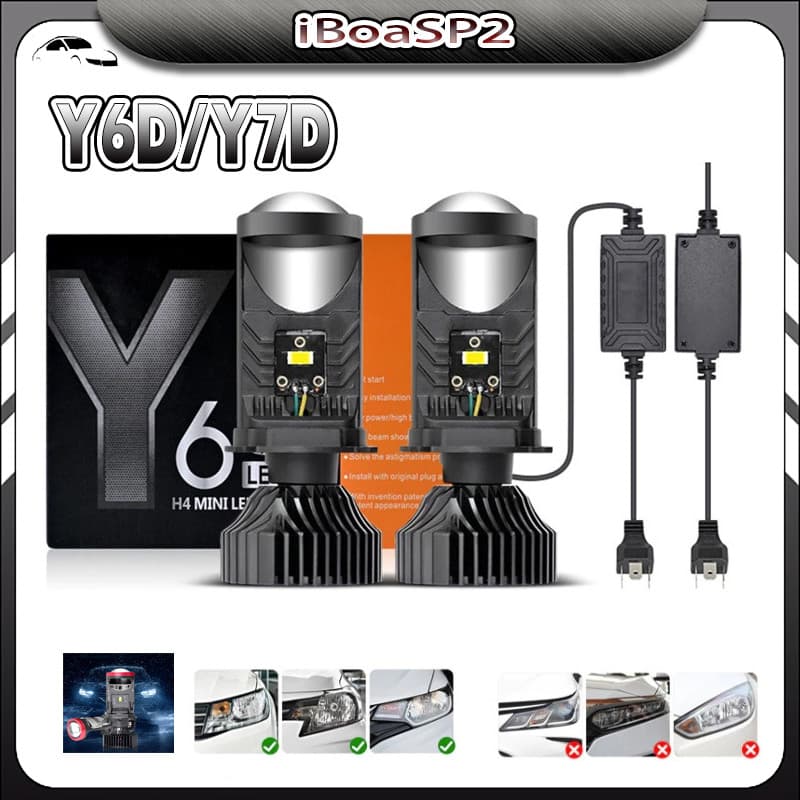 Par De Faróis Para Carros E Motos Lâmpadas LED Universais 6000k Alta Potência 24000lm 33w H4