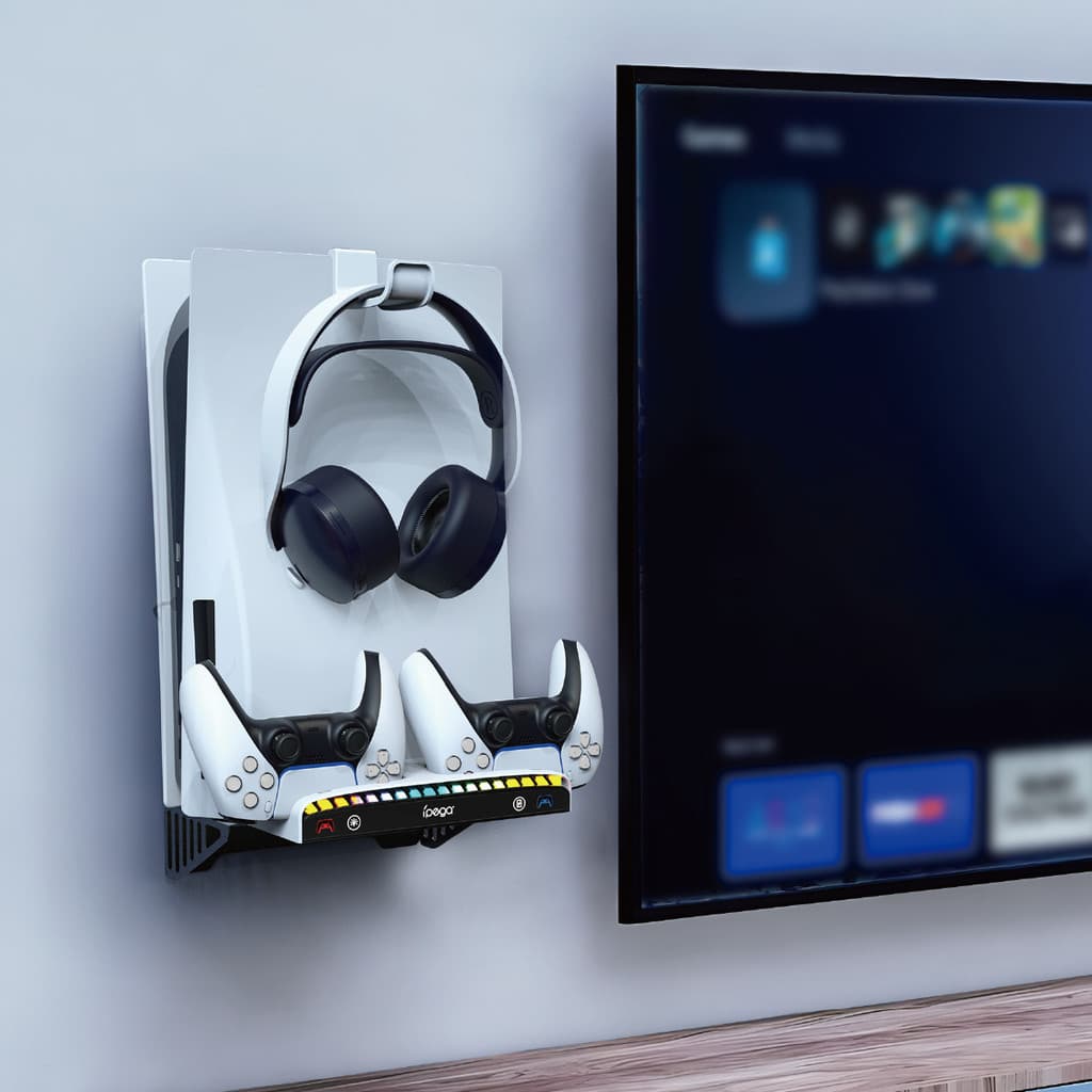 Suporte De Carregador de PS5 de Parede LED LIGHTING PG-P5S011