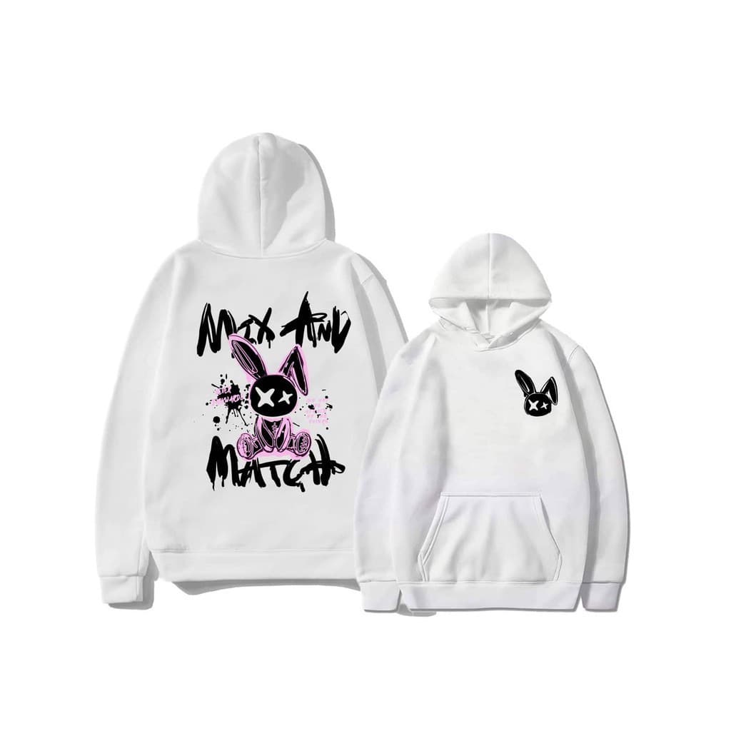 Moletom Canguru Feminino Coelho Rosa 100% Algodão Unissex Moda Inverno - Envio Rápido