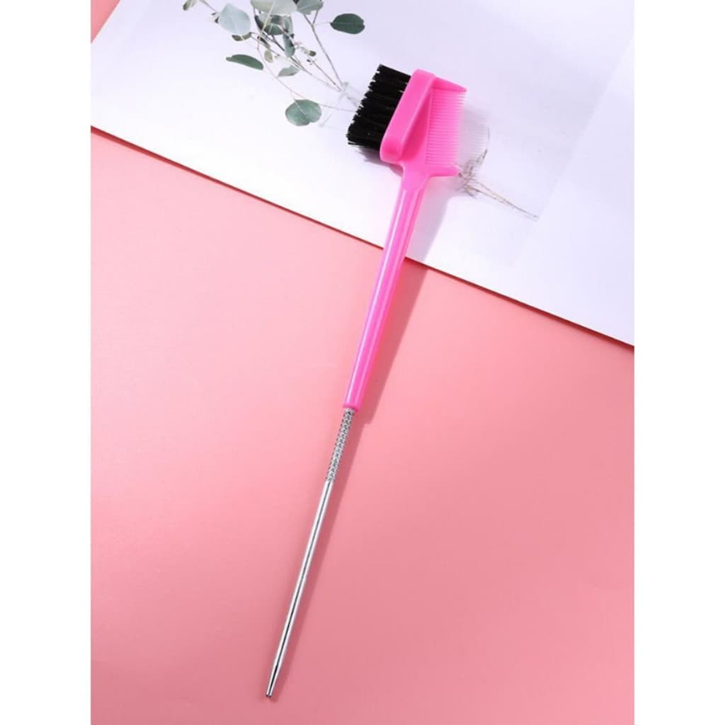 Pente /Escovinha Para Manusear Baby Hair 3 em 1 Com Cabo Auxiliar De Aço - Cor Aleatório