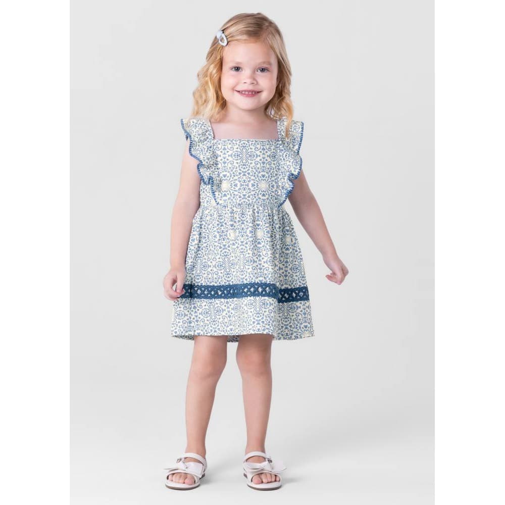 Vestido Infantil Azulejo Português