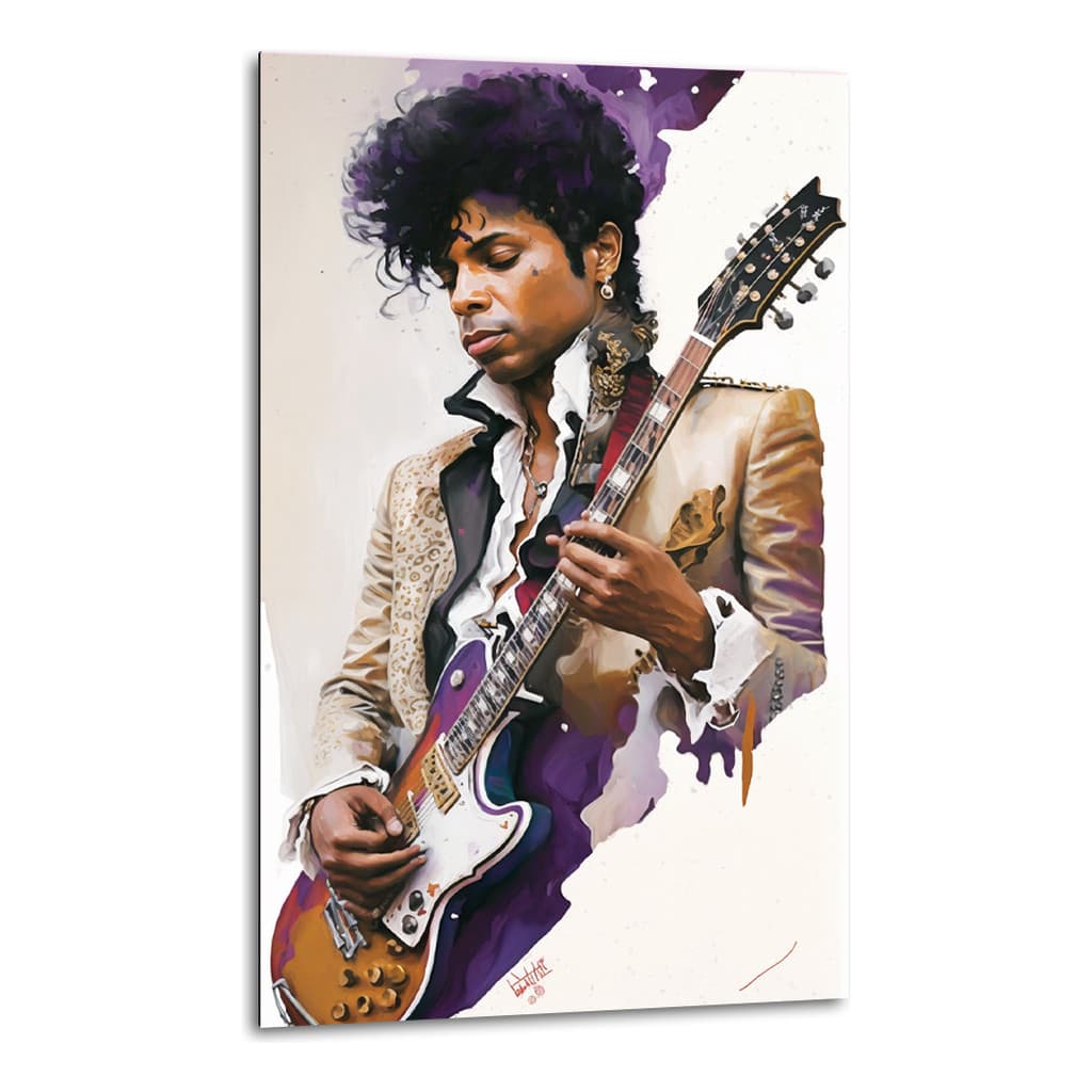 Quadro Decorativo Grande Prince Ícone Pop Purple Rain Extravagânte Mosaico Sala Quarto Cozinha Escritório