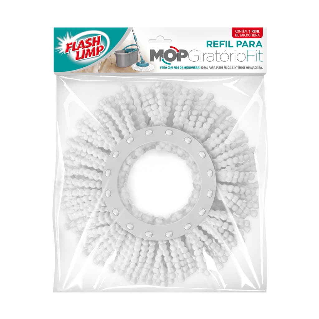 Refil De Microfibra Para Mop Giratório Fit Flash Limp Original