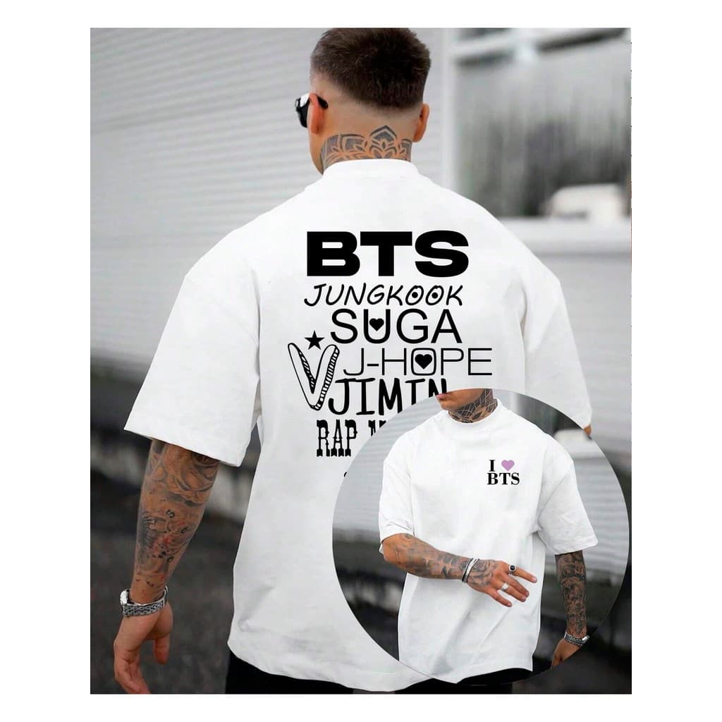 Camiseta Unissex Banda Grupo Kpop Coreano Bt21 Boys Boy I Love Show Fãs