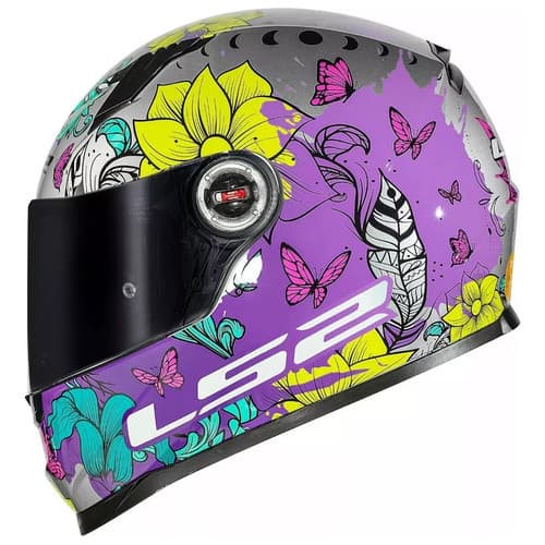 Capacete Ls2 Ff358 Dreamcatcher Yellow Cinza Rosa Lançamento