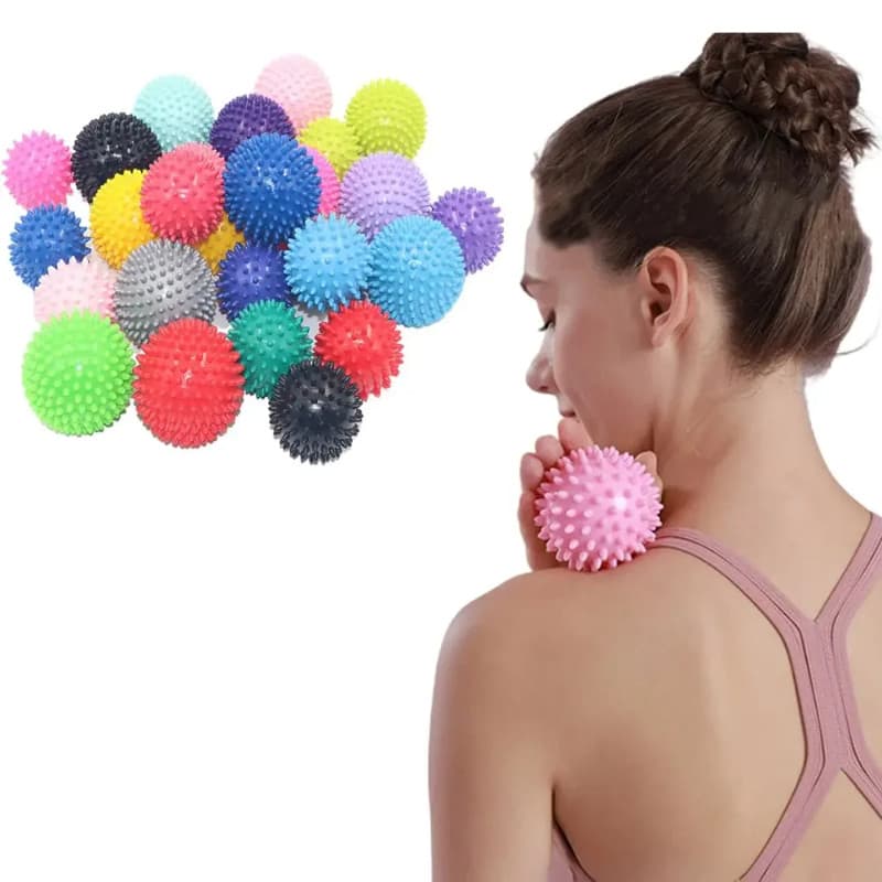 7.5CM/9CM PVC Massagem Bolas Rolo Yoga De Fitness Músculo Relaxar Fáscia Ponto Gatilho Mão Pé Facada Bola Coluna