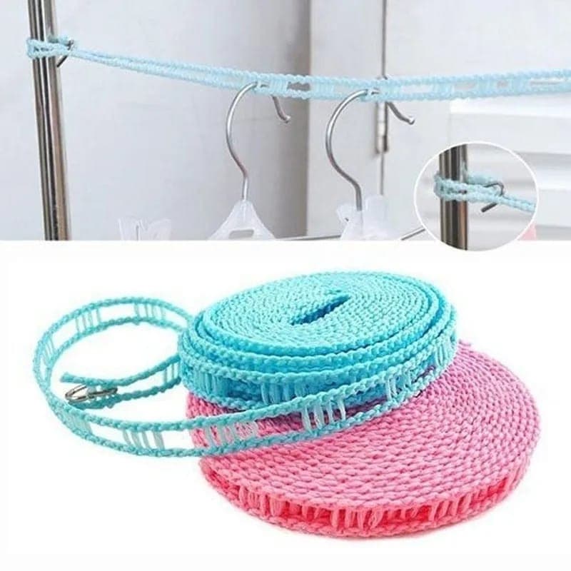 Corda de varal nylon 10M antiderrapante para cabides tamanho ajustável metros fácil instalação gancho