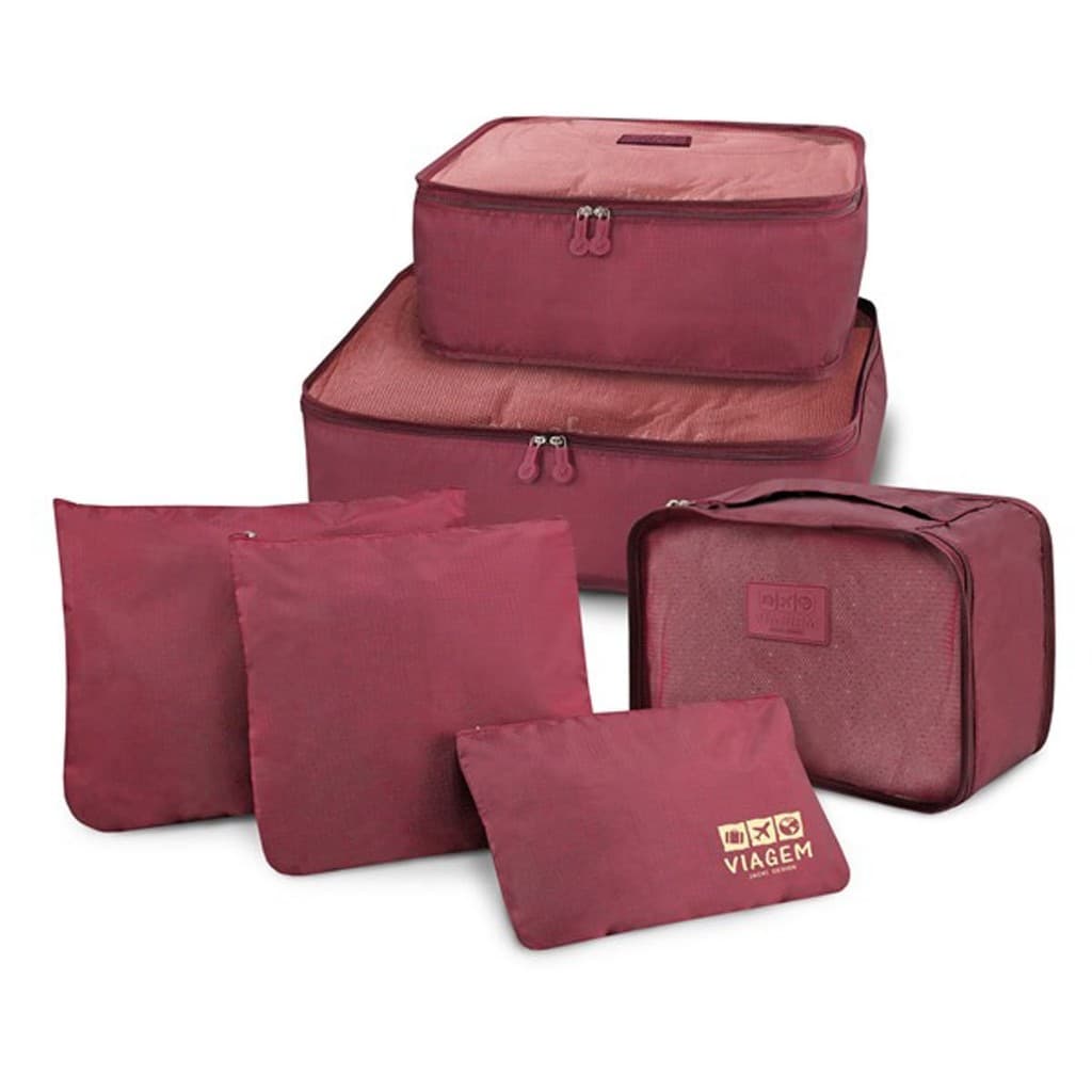 Kit De Organizadores de Malas de Viagem 6 Peças Jacki Design