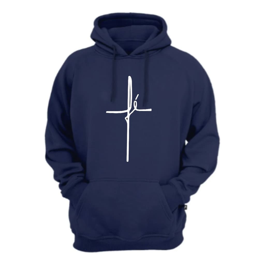 Blusa Moletom Canguru Capuz Fé Gospel Feminino Masculino