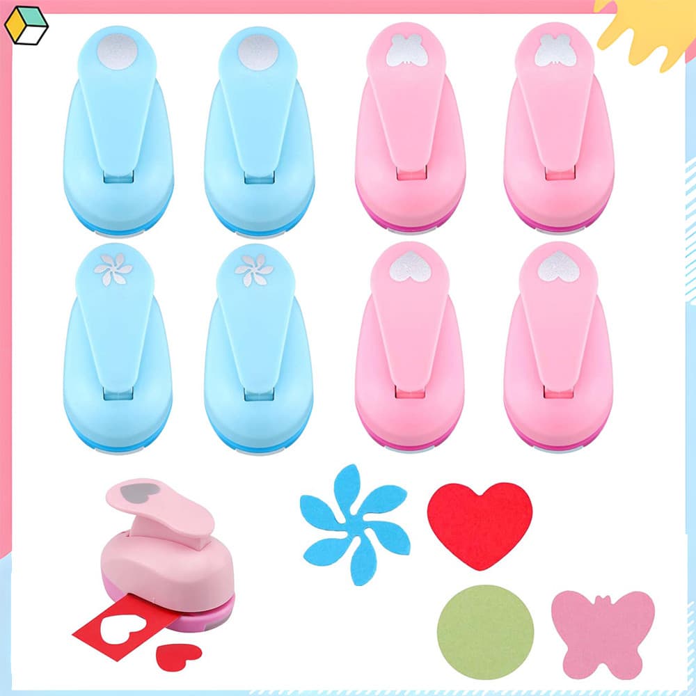 8 peças Perfurador de papel Scrapbook perfurador de papel cartão artesanal DIY perfurador de papel