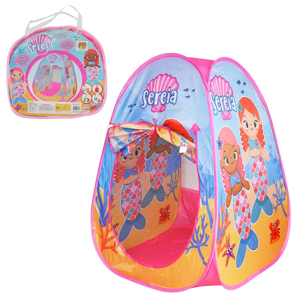 Barraca Infantil Toca Ariel Sereia Grande Cabana Dobrável