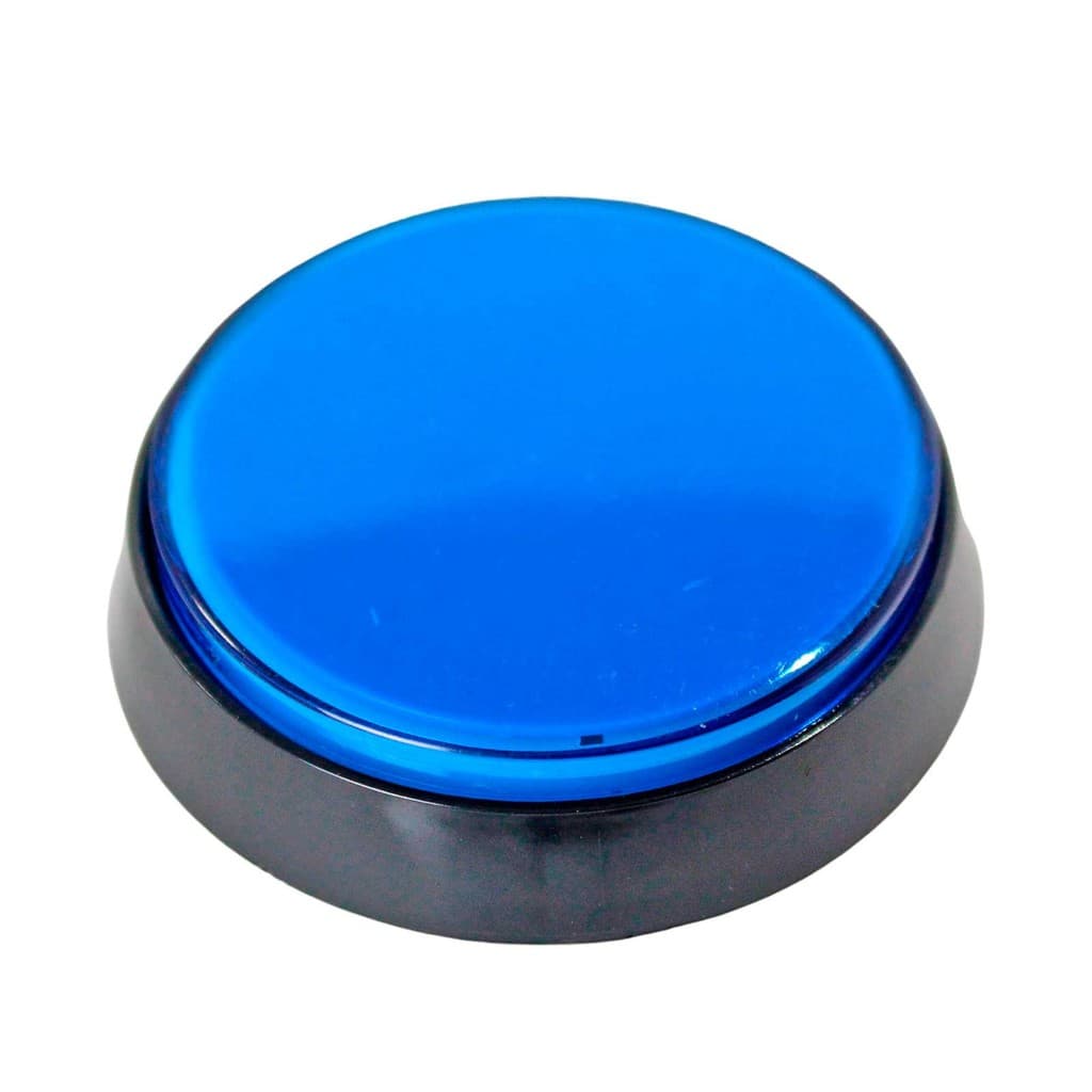 BOTAO ARCADE FLIPERAMA ILUMINADO 60mm - AZUL