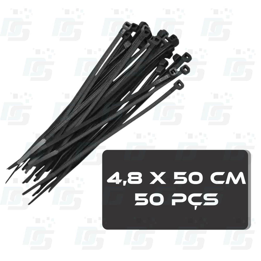 Abraçadeira Nylon Cinta Plástica Enforca Gato 4,8 x 50 cm - 50 unidades