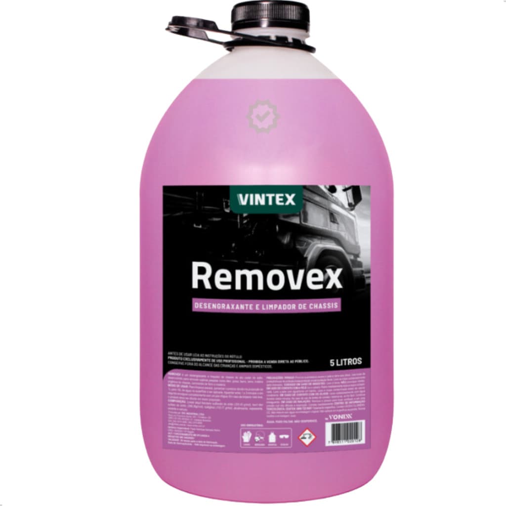Limpador de Chassis Vintex Removex 5L Desengraxante Limpeza Pesada Automotiva